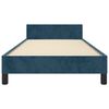 vidaXL Bedframe zonder matras 100x200 cm fluweel donkerblauw