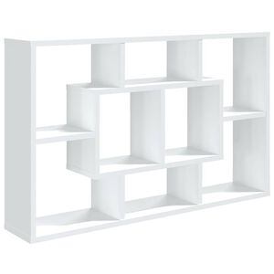 vidaXL Wandschap 85x16x52,5 cm bewerkt hout wit