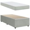 vidaXL Bedframe met matras Lichtgrijs 90 x 190 cm Stof