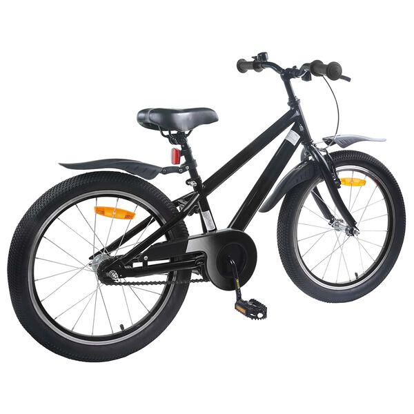 vidaXL Kinderfiets 20 Inch voor 6-11 jaar oud Zwart