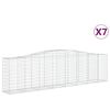 vidaXL Schanskorven 7 st gewelfd 400x50x100/120 cm ijzer