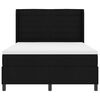vidaXL Boxspring bed met matras met hoofdeinde Zwart 140 x 190 cm Stof