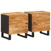 vidaXL Nachtkastje 2 st Bruin 40 x 33 x 46 cm Massief Mango Hout