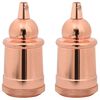 vidaXL Lamphouders 2 st ros&eacute;goud E27
