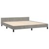 vidaXL Bedframe zonder matras 160x200 cm fluweel lichtgrijs