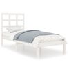 vidaXL Bedframe massief hout wit 90x190 cm