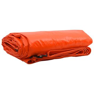 vidaXL Zeil 650g / m&sup2; Oranje 2 x 3 m Canvas met PVC-coating