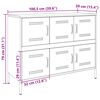 vidaXL Dressoir 100,5x39x79 cm staal wit