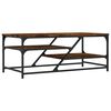 vidaXL Salontafel 100x49x40 cm bewerkt hout gerookt eikenkleurig