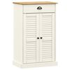 vidaXL Schoenenkast VIGO 60x35x96 cm massief grenenhout wit