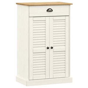 vidaXL Schoenenkast VIGO 60x35x96 cm massief grenenhout wit