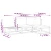 vidaXL 4-delige tuinbankset met kussens acaciahout & touw