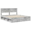 vidaXL Bedframe met hoofdeinde Beton 180 x 200 cm Massief grenenhout