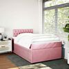 vidaXL Boxspring met matras fluweel roze 120x190 cm