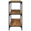vidaXL Boekenkast 60x33x70,5 cm bewerkt hout en staal gerookt eiken