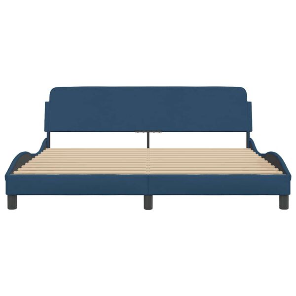 vidaXL Bedframe met hoofdeinde "Dover" 180x200 cm stof blauw