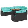 vidaXL Tuin Sofa Set 9 st Zwart Poly riet