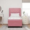 vidaXL Boxspringbed met matras Roze 200 x 90 cm Polyester