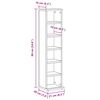 vidaXL Cd-kast 21x20x88 cm bewerkt hout artisanaal eikenkleurig