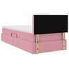 vidaXL Opbergbed met LED met matras met LED Roze 90 x 190 cm Fluweel