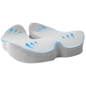 vidaXL Hoofdkussen met kussen Lichtgrijs 50 x 43 x 10 cm Katoen