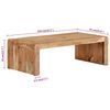 vidaXL Salontafel 110x55x35 cm massief acaciahout