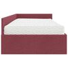 vidaXL Hoekbedframe met Matras Anders met hoofdeinde 2 pcs Grijs Stof