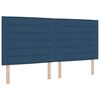vidaXL Boxspringbed met Matras Donkergrijs 90x190 cm Blauw Stof