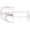 vidaXL Bedframe massief grenenhout honingbruin 90x200 cm