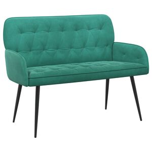 vidaXL Tweezitsbank met metalen poten 2-zits Turquoise fluweel