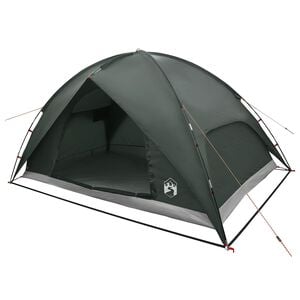 vidaXL Camping Tent met Regenhoes Waterdicht 4-persoons Legergroen