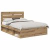 vidaXL Bedframe Ambachtelijk eiken 160 x 200 cm Massief grenenhout