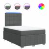 vidaXL Boxspring met matras stof donkergrijs 120x200 cm