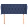 vidaXL Hoofdbord met randen 93x23x78/88 cm stof blauw