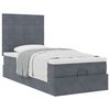 vidaXL Ottoman bed met matrassen 90x190cm fluweel donkergrijs