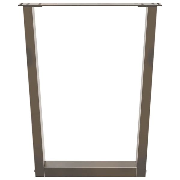 vidaXL Eettafelpoten 2 st V-vormig 60x(72-73,3) cm staal naturel