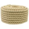 vidaXL Boottouw 50 m 2 Naturel PP