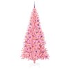 vidaXL Kerstboom met 300 LED met standaard Roze 180 cm PVC