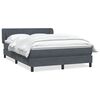 vidaXL Boxspring met matras fluweel donkergrijs 160x220 cm