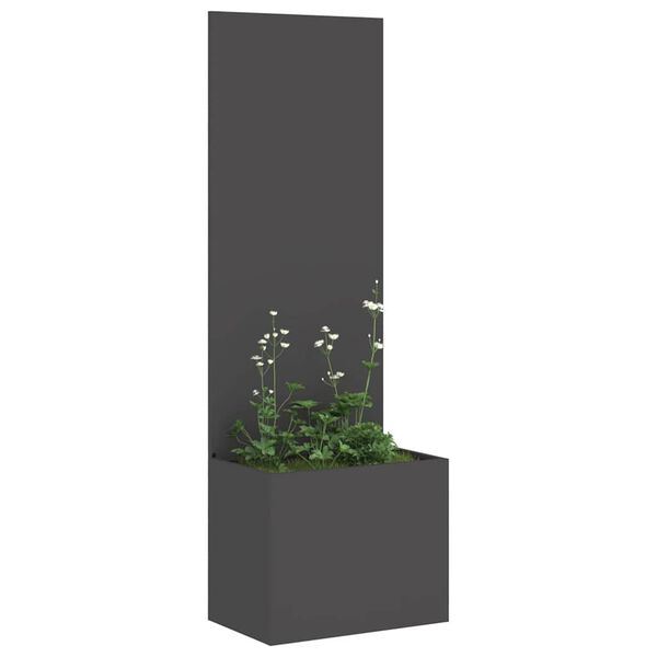 vidaXL Tuin Privacy Screen Zwart 50 x 140 cm Koudgewalst staal