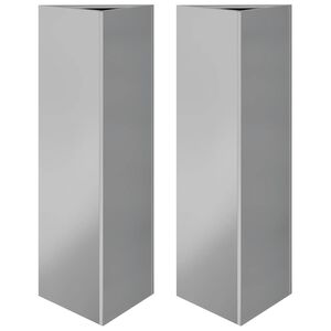 vidaXL Plantenbakken 2 st driehoek 30x26x75 cm gegalvaniseerd staal