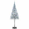 vidaXL Kerstboom met 300 LED met standaard Wit 210 cm PE en staal
