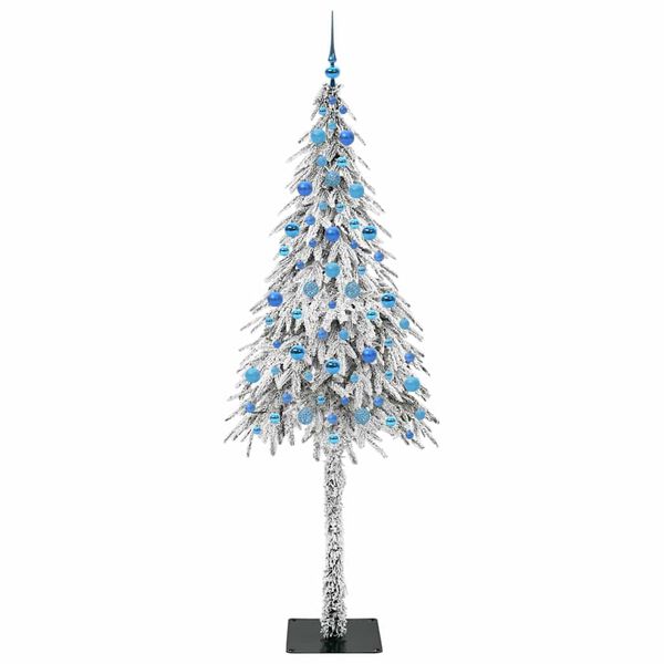 vidaXL Kerstboom met 300 LED met standaard Wit 210 cm PE en staal
