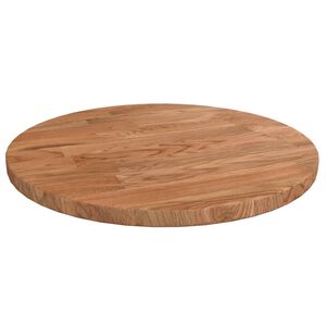 vidaXL Tafelblad rond &Oslash;30x1,5 cm bewerkt massief eikenhout lichtbruin