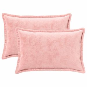 vidaXL Kussensloop 2 pcs HOUTEN Roze 50 x 80 cm Flanel