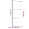 vidaXL Schuifdeur 90x205 cm helder ESG-glas en aluminium goudkleurig