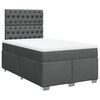 vidaXL Boxspring met matras stof donkergrijs 120x200 cm