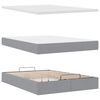 vidaXL Ottoman bed met matras en LED's 140x200cm stof lichtgrijs