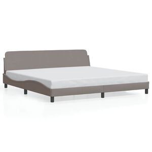 vidaXL Bedframe "Dover" stof taupe 200x200 cm