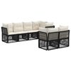 vidaXL Tuinbankenset 7 st 7-Aantal zitplaatsen Zwart poly rattan